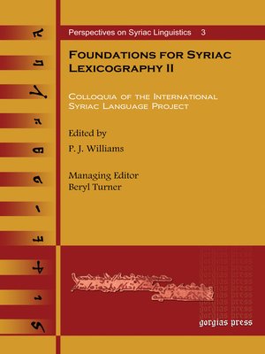 cover image of Foundations for Syriac Lexicography II